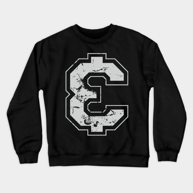 Ampersand & And Gray Jersey Sports Athletic Player Crewneck Sweatshirt by porcodiseno